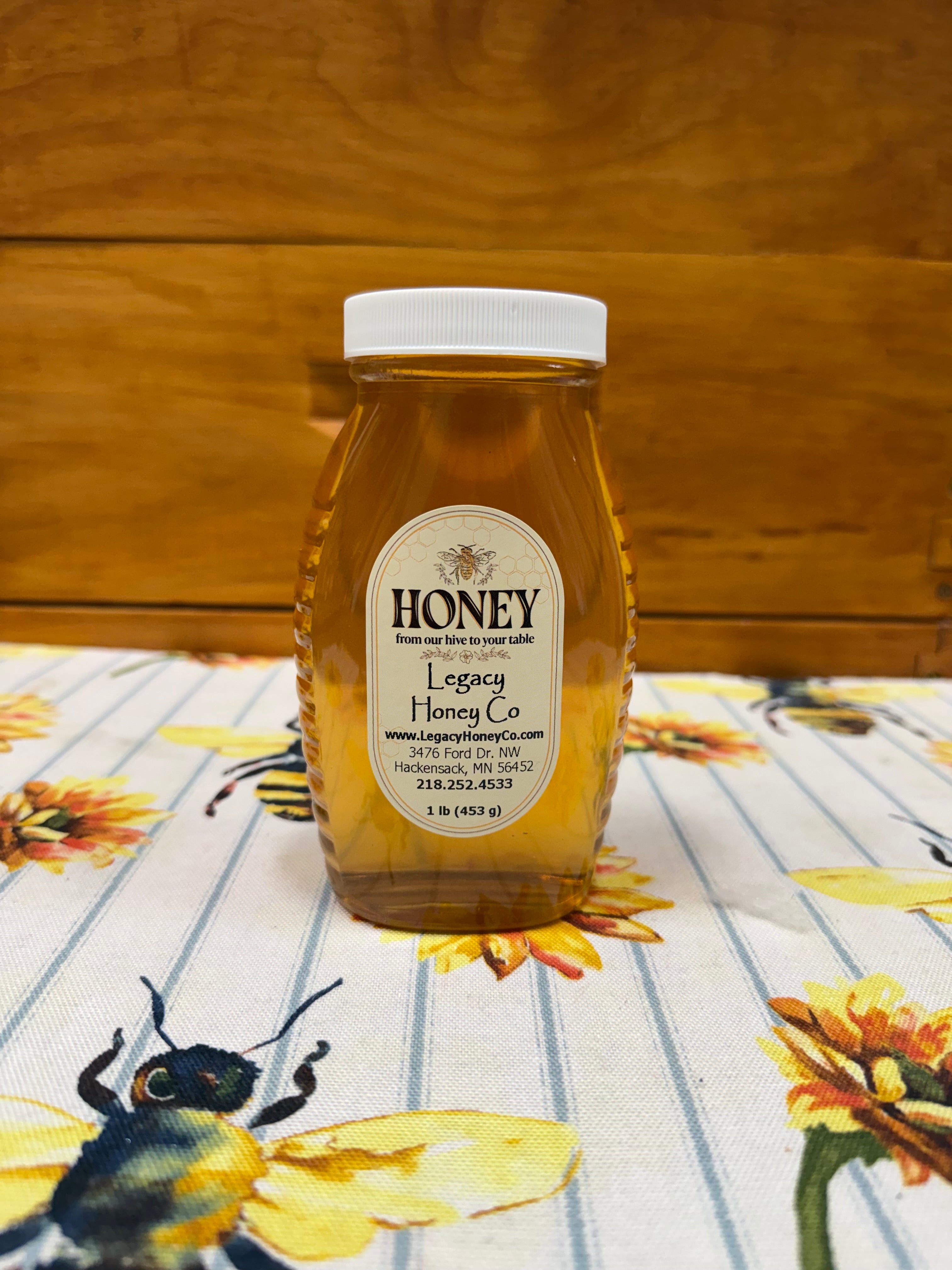 Legacy Honey Co - 1lb Raw Honey Queenline Glass Jar